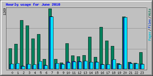 Hourly usage for June 2010